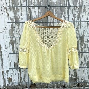 Daytrip chiffon blouse with crochet detail